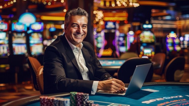 Over Under live studio with dealer at card table and HD multi-camera setup